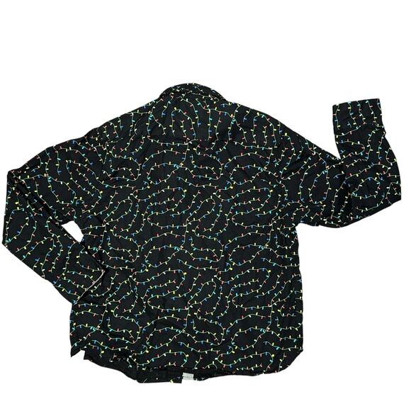 Free Planet Christmas Lights Button Up - Picture 2 of 4
